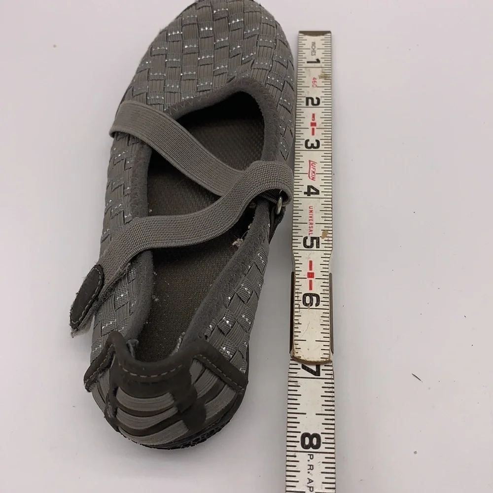 Girls gray and silver shoes